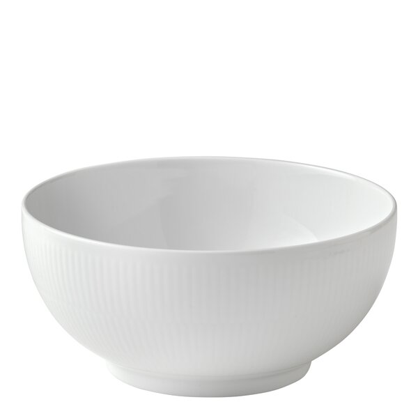 Royal Copenhagen Hvit Riflet skål 21 cm