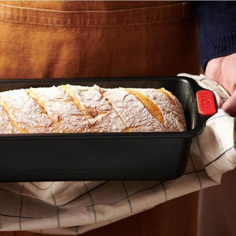 Woll Bake It brødform 30x15 cm 2 stk svart/rød
