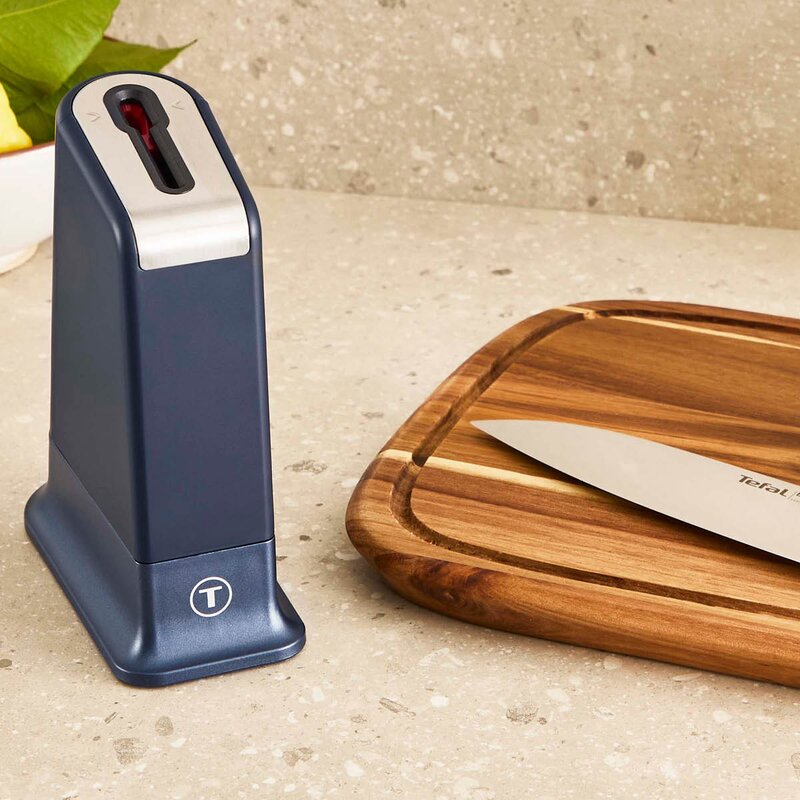 Tefal EverSharp Pro kokkekniv 16,5 cm m/knivblokk mørk blå