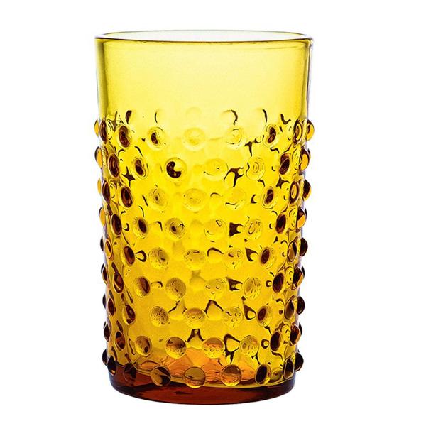 Klimchi Hobnail glass 20 cl amber