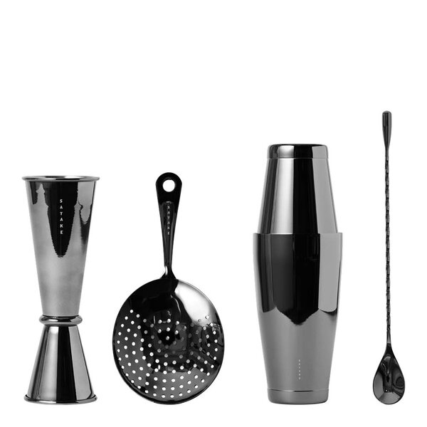 Satake Bar cocktailsett 4 deler gun metal black