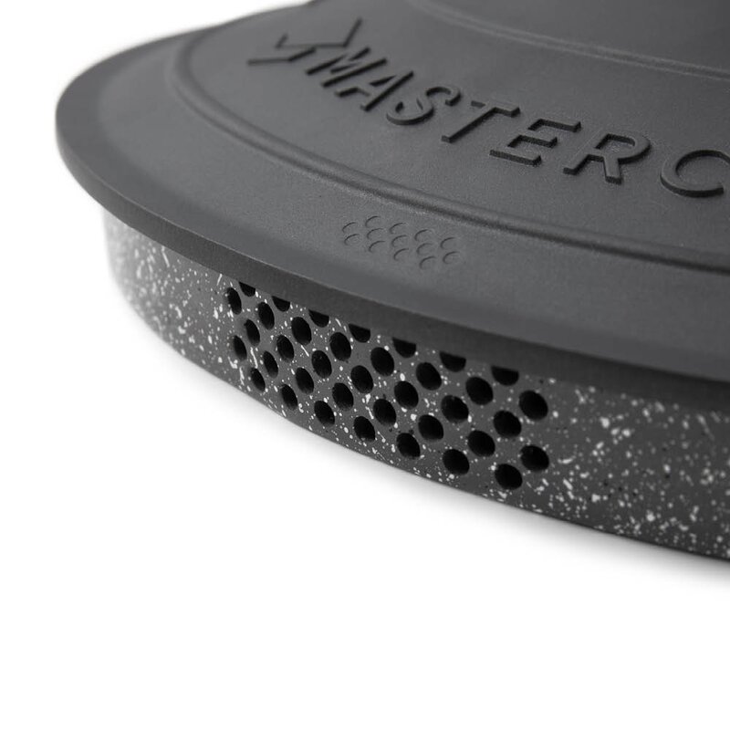 MasterClass Cast Aluminium oval gryte med selvøsende lokk og sil 6L svart