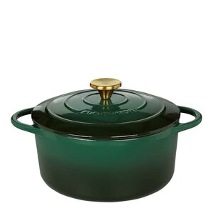 Küchenprofi Provence støpejernsgryte rund 24 cm 4,2L grønn