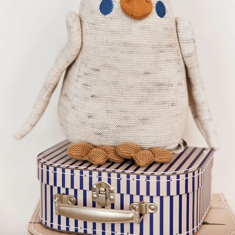 OYOY Mini Krokodille & Stripete koffert 25,5x18 cm 2 stk beige