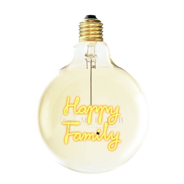 Elements Lighting MITB lyspære LED 17 cm Happy Family ravfarget