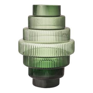 Pols Potten Steps vase 50 cm mørkegrønn