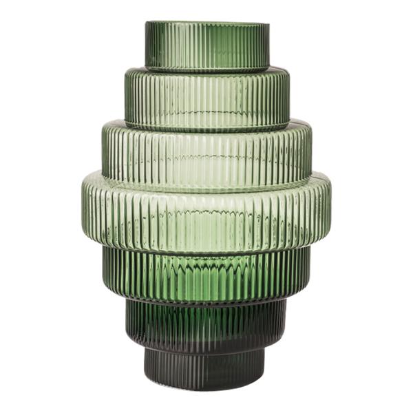 Pols Potten Steps vase 50 cm mørkegrønn