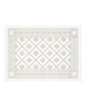 Ekelund Åttebladrose bordbrikke 35x48 cm beige