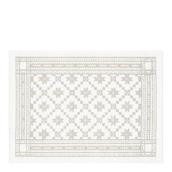 Ekelund Åttebladrose bordbrikke 35x48 cm beige
