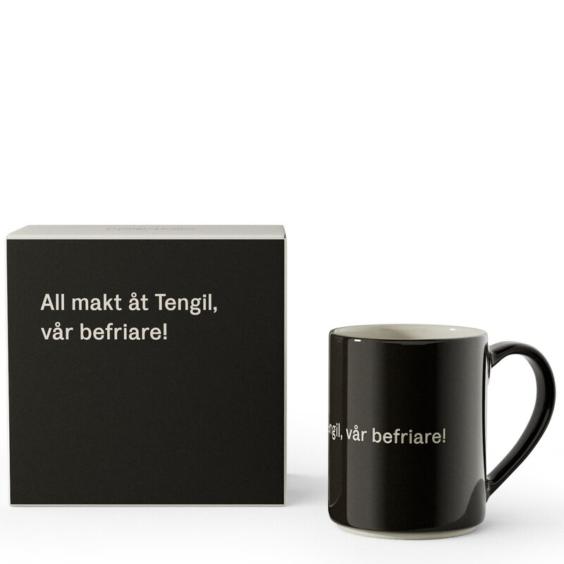Design House Stockholm Lindgren krus 35 cl "All makt åt Tengil" svart