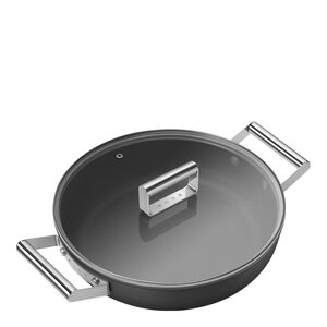 SMEG Traktørpanne 28 cm keramisk svart