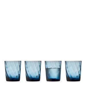 Lyngby Glas Vienna vannglass 30 cl 4 stk blå