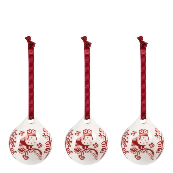iittala Taika dekorasjon 5 cm 3 stk granatrød