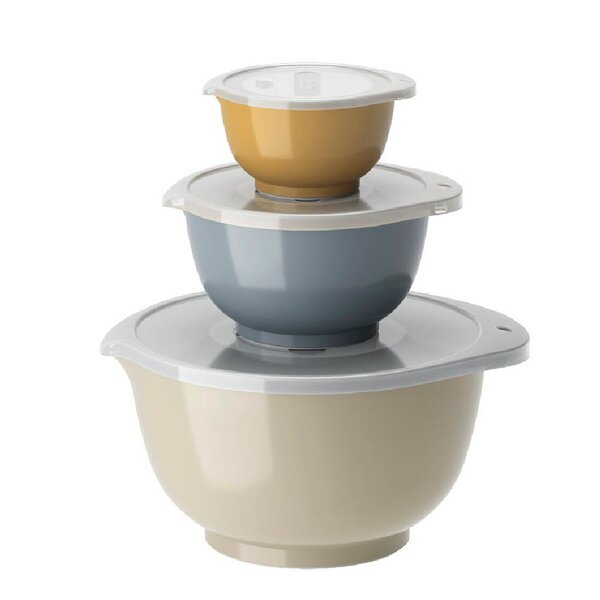 Rosti Margrethe bollesett med lokk 0,5L 4 stk Humus/Curry/Dusty Blue