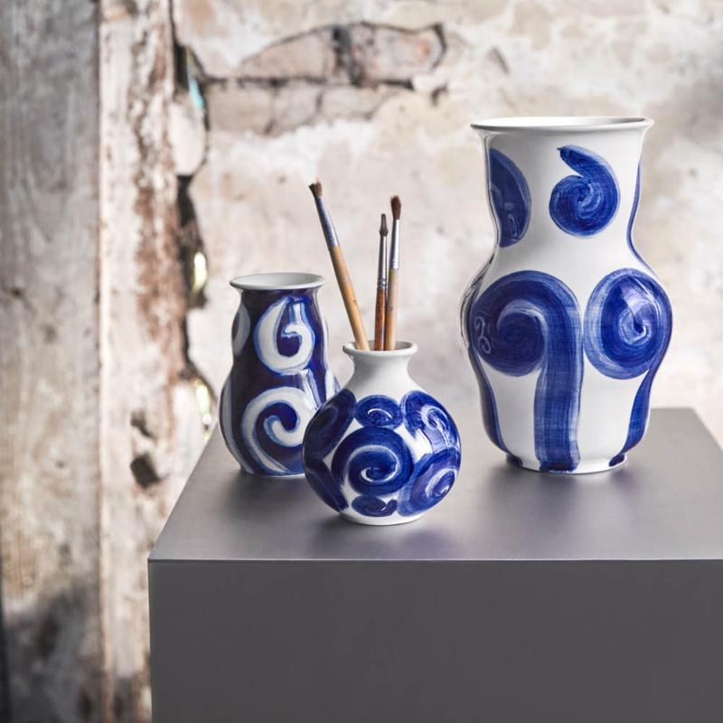 Kähler Tulle vase 22,5 cm blå