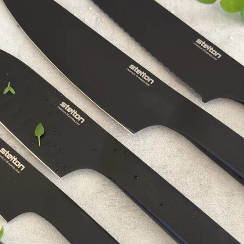 Stelton Pure Black knivsett 4 stk svart