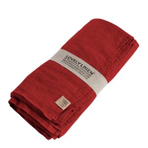 Lovley Linen Lovely bordduk lin 145x300 cm Real Red