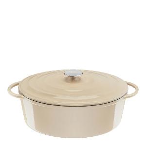 Tefal Lov oval gryte 34 cm/7,2L beige