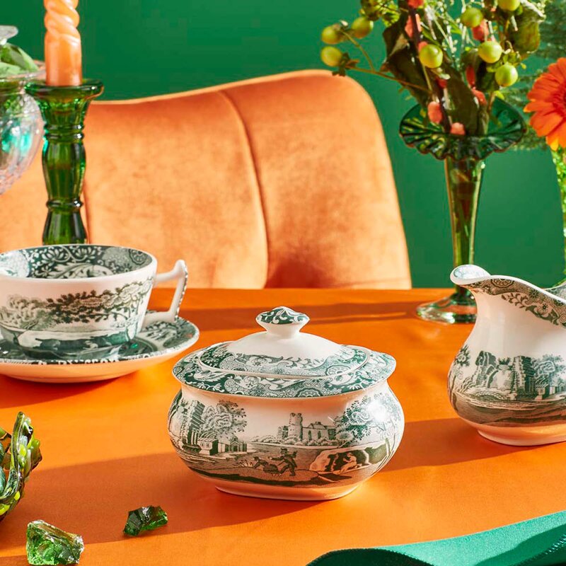 Spode Heritage Green Italian sukkerskål 0,25L 