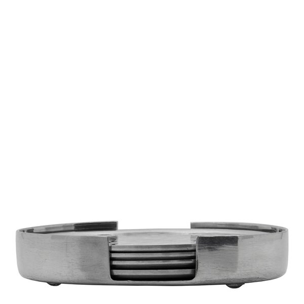 House Doctor Bordbrikke i aluminium 10 cm 5 stk sølvfinish