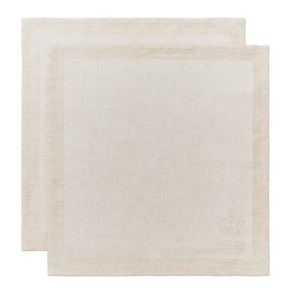 Royal Copenhagen Waves serviett 44x44 cm 2 stk hvit