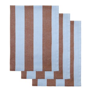 House Doctor Cook kjøkkenhåndkle i bomull 75x55 cm 3 stk lyseblå/brun