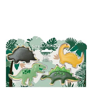 ScrapCooking Kakeform dinsosaur 4 stk stål