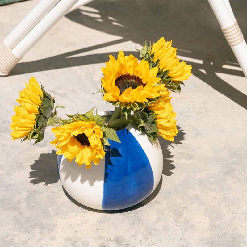 Balvi Floats vase 14 cm Beachball blå