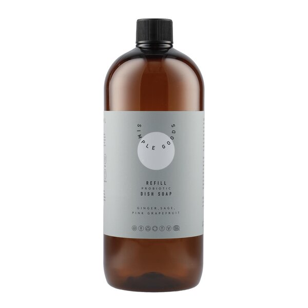 Simple Goods – Grapefruit refill oppvasksåpe 1000 ml lys blå