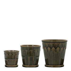 House Doctor Cora potte 3 stk grå