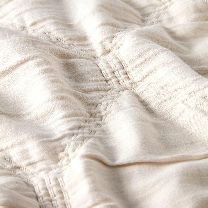 Lexington Sengeteppe bomull 260x240 cm jacquard lys beige