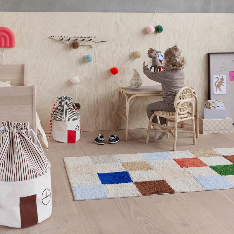 OYOY Koya oppbevaringskurv 26x26x40 cm Cherry red