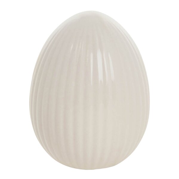Lene Bjerre Delinne dekorasjon egg 7,7 cm offwhite