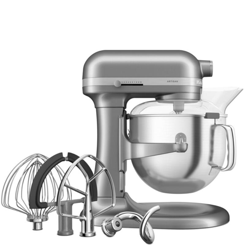 KitchenAid Artisan kjøkkenmaskin med bolleløft 5KSM70SHXECU 6,6L contour silver