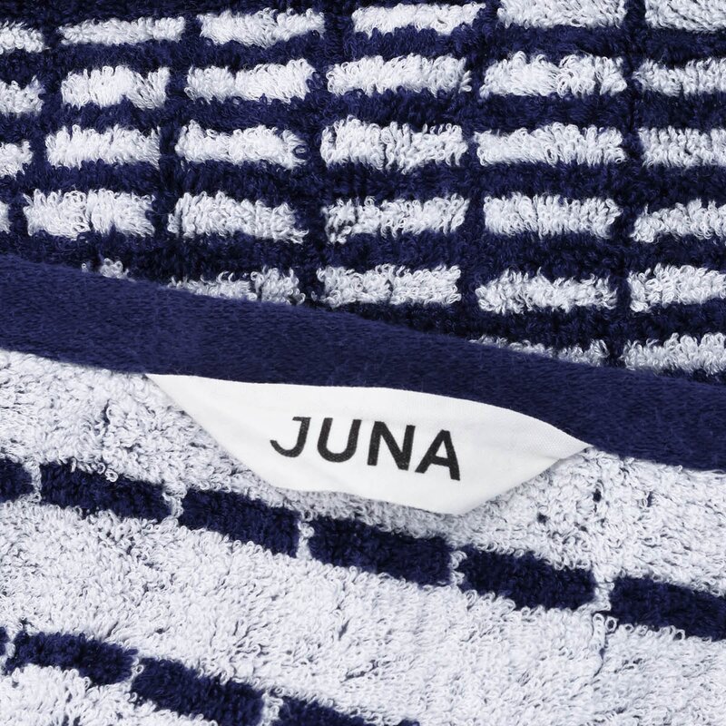 Juna Nuance håndkle 70x140 cm mørk blå/hvit