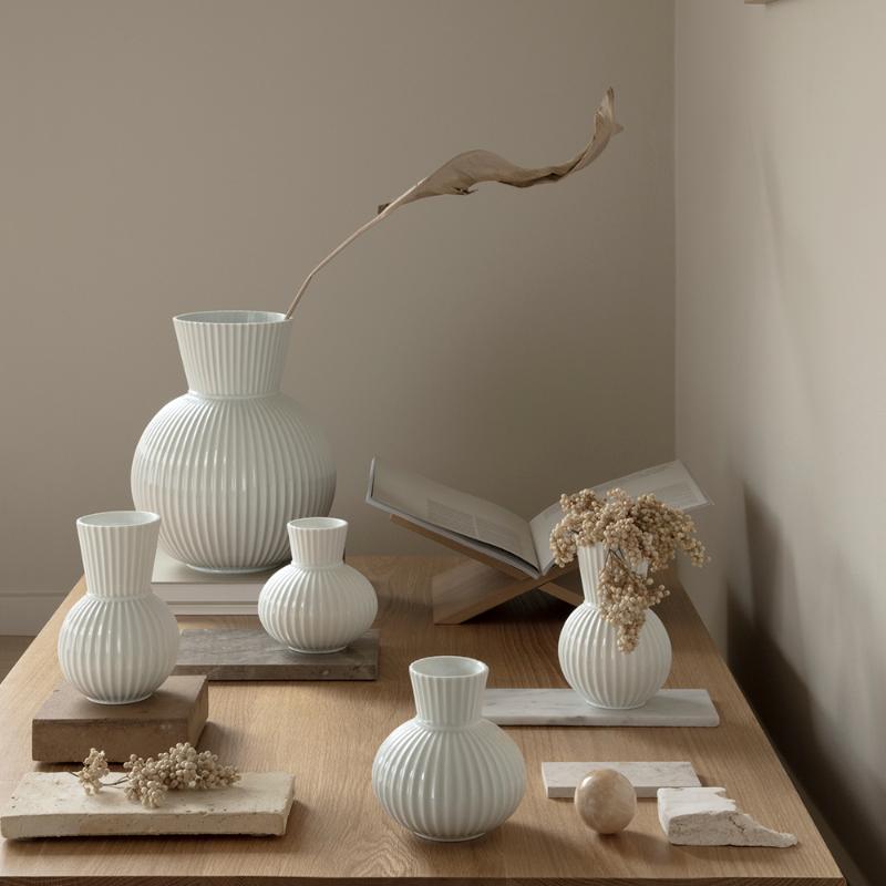 Lyngby Porcelæn Tura vase 14,5 cm porselen hvit