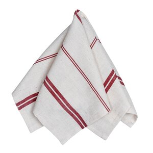 Stiernholm Elsa servietter 45x45 cm 2 stk natur/rød