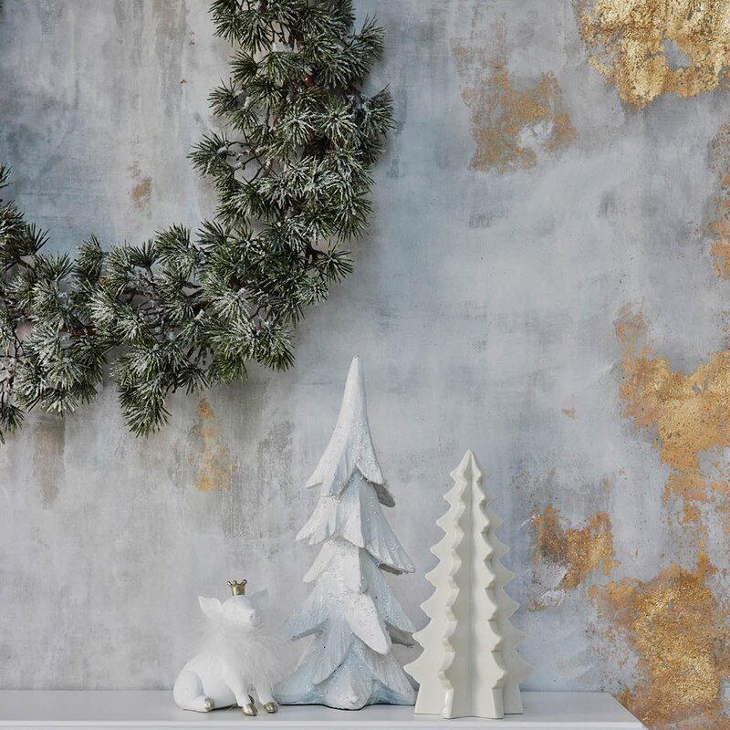 Lene Bjerre Vintia krans 55x10 cm grønn/hvit