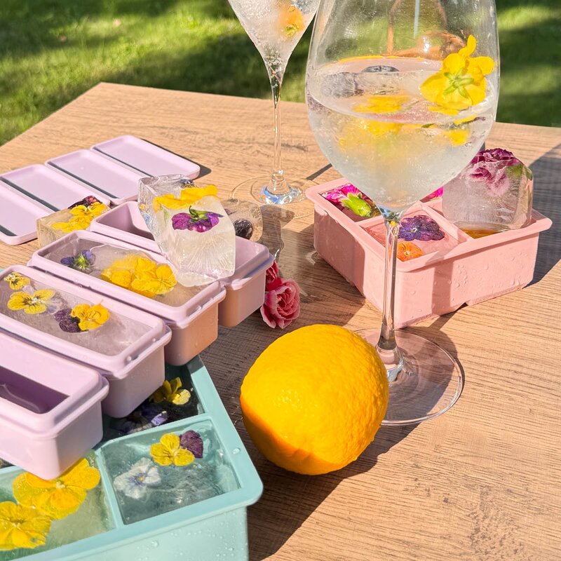 Modern House Ice isform for 8 store isbiter blå