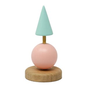 FableWood Astrid lite juletre trefigur 12 cm turkis/rosa