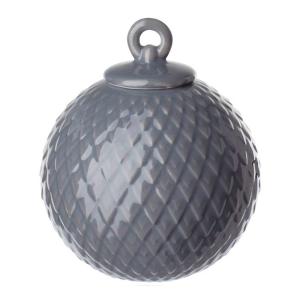 Lyngby Porcelæn Rhombe kule ø7 cm mørke grå