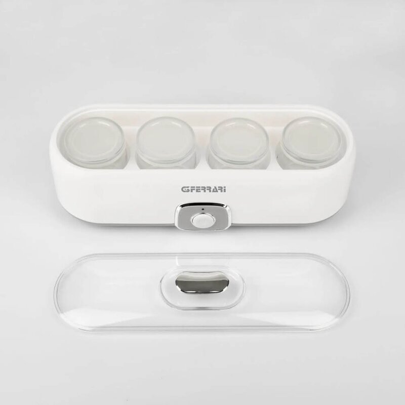 G3 Ferrari Fermento 4 yoghurt maker med 4 glass hvit