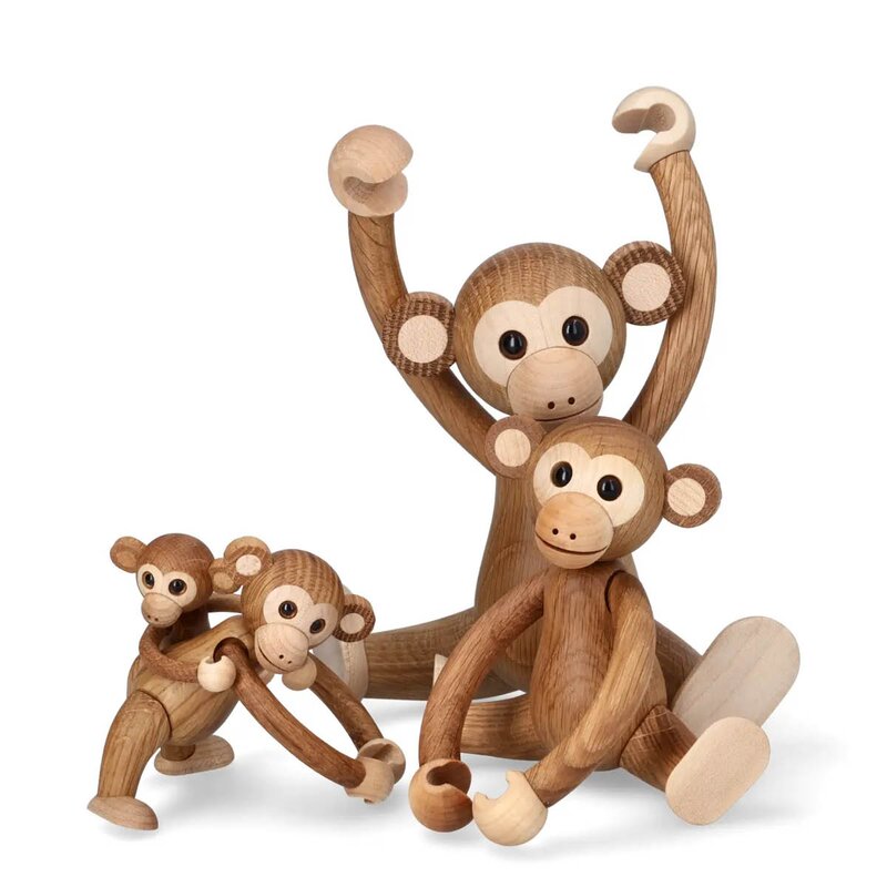 Spring Copenhagen Funky Monkey trefigur 21 cm eik