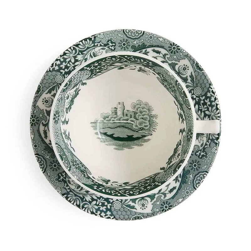 Spode Heritage Green Italian tekopp med skål 20 cl 