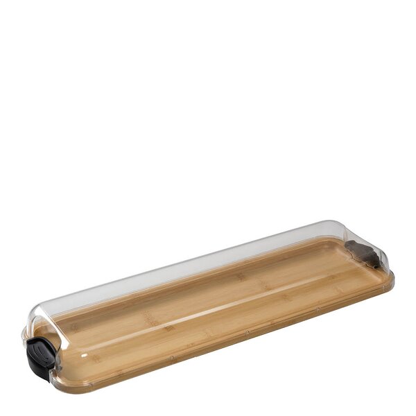 Farberware Build-a-Board serveringsbrett med lokk 17,5x56 cm klar/bambus