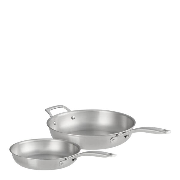 Le Creuset Essential 3-ply stekepannesett 24+28 cm stål/uten belegg
