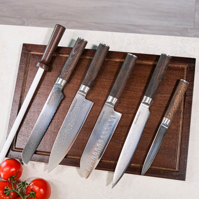 Gladkokken Damascus trancheringskniv 30 cm