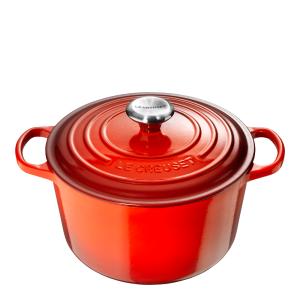 Le Creuset Signature støpejernsgryte rund 24 cm 5L cerise
