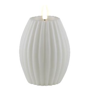 DeluxeHomeart Stripe LED kubbelys 10x7,5cm hvit