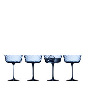 Lyngby Glas Vienna champagneskål 35 cl 4 stk blå